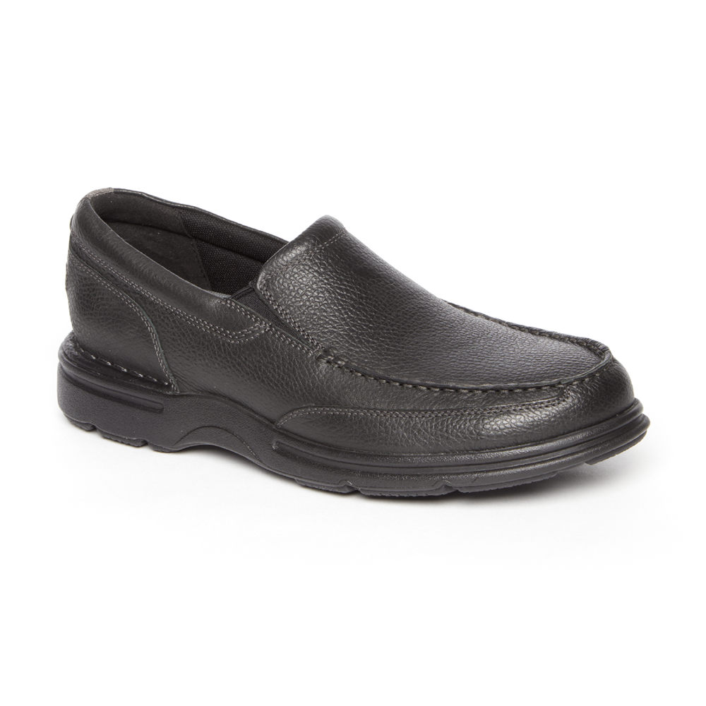 Sapato Vela Rockport Homem Pretas - Prowalker Eureka Plus - 75318VNKT